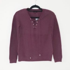 NWT bebe Burgandi Sweater